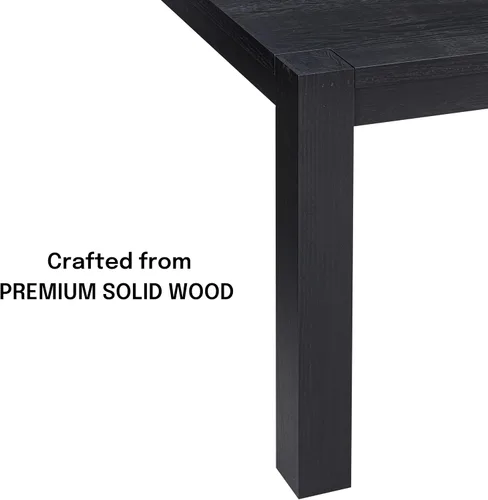 Miniatura 3 de NTC Block - Mesa de comedor moderna de 55 pulgadas, mesa rectangular para comedor, muebles de sala de estar, montaje sin esfuerzo, negro quemado