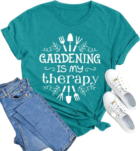 MAIHUN Camisas de jardín para mujer, camiseta para amantes de las plantas, camiseta gráfica de jardinería, camisetas de regalo de jardinero