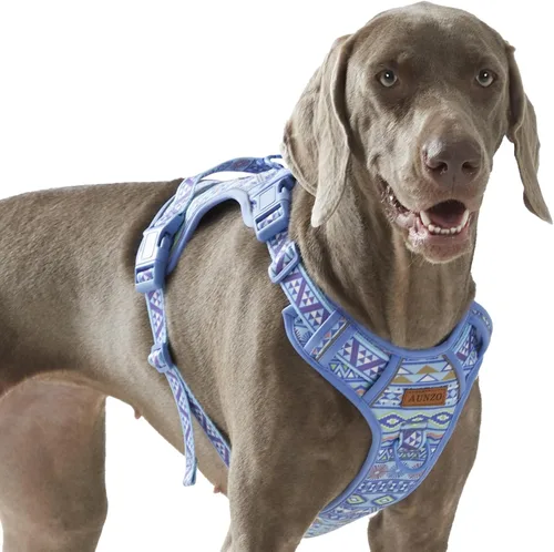 Miniatura 25 de Arnés para perro sin tirones para perros medianos, chaleco reflectante ajustable con asa, para entrenamiento, senderismo, caminar, chaleco gris a