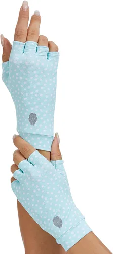 Miniatura 19 de Guantes sin dedos SPF para hombre y mujer, guantes de conducción unisex con protección solar UPF 50+ con gel de silicona