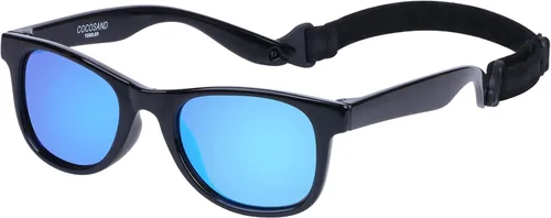 COCOSAND Gafas de sol para niños pequeños con correa flexible TPE marco cuadrado protección UV400 para niños niñas y niños de 2 a 6 años