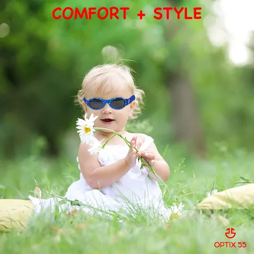 Miniatura 5 de Optix 55 Gafas de sol para bebé con correa Gafas de sol para bebés, niños y niñas de 0 a 12 meses edad 3, UV 400