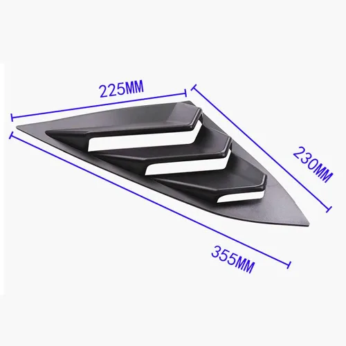 Miniatura 3 de Rejilla ABS para ventana lateral trasera, embellecedor de rejilla para ventilación, tapa de rejilla para Honda Civic Sedan 2016 2017 2018 2019 2020