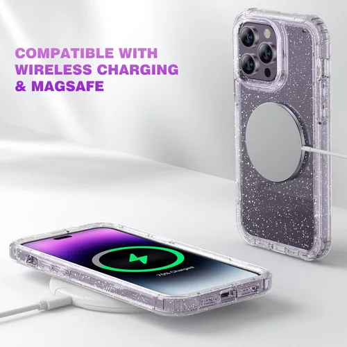 Miniatura 5 de Diaclara - Funda diseñada para iPhone 14 Pro Max de 6.7 pulgadas, resistente, con protector de pantalla sensible al tacto y antiarañazos + protector