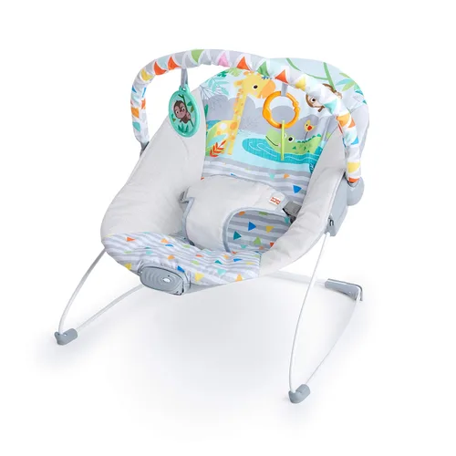 Miniatura 12 de Bright Starts Silla Mecedora para Bebé con Vibraciones Relajantes - Asiento para Bebés - Desmontable - Barra de Juguetes, Pies Antideslizantes, 0-6
