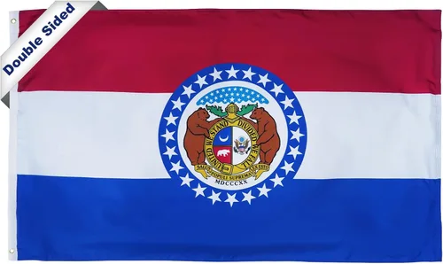 Miniatura 18 de SYII Bandera del estado de Alabama de 3 x 5 pies, banderas de 3 capas de doble cara del estado de Delaware con 2 ojales de latón y cabecera de lona
