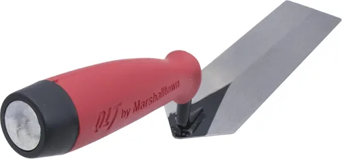 Miniatura 4 de QLT by Marshalltown MTSG82 - Paleta de margen para mampostería, 8 x 2 pulgadas, mango rojo de agarre suave, MTSG82