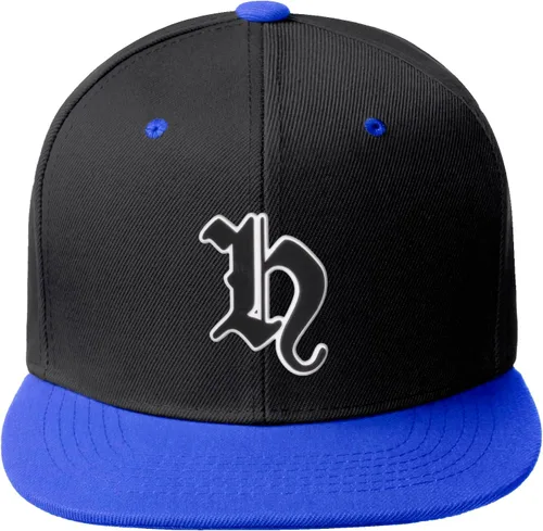 Miniatura 1317 de Daxton Gorra clásica con visera de billete plano con letras del alfabeto inglés antiguo de la A a la Z