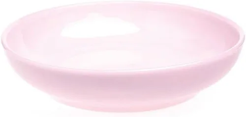 Patrón liso y simple, cuencos de varios tamaños, corona de cristal rosa toscano - vidrio Mosser - Estados Unidos (grande)