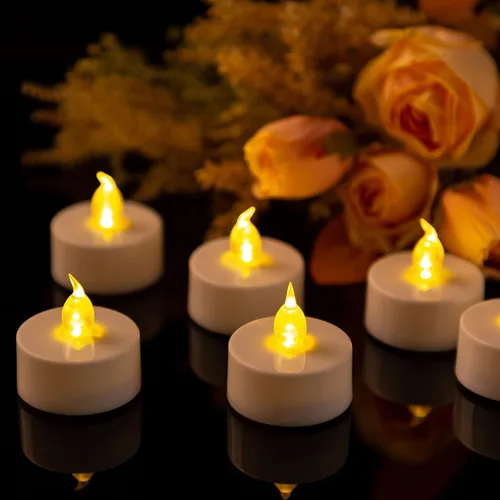 Miniatura 7 de Velas de té con control remoto, vela LED parpadeante sin llama, de larga duración, más de 400 horas, funciona con pilas y temporizador