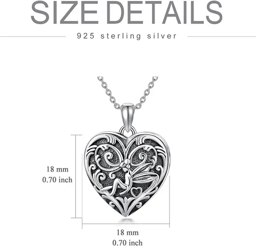Miniatura 5 de SOULMEET - Collar con relicario en forma de corazón con girasol, donde se pueden guardar fotografías de personas para tenerlas cerca de ti, joyería