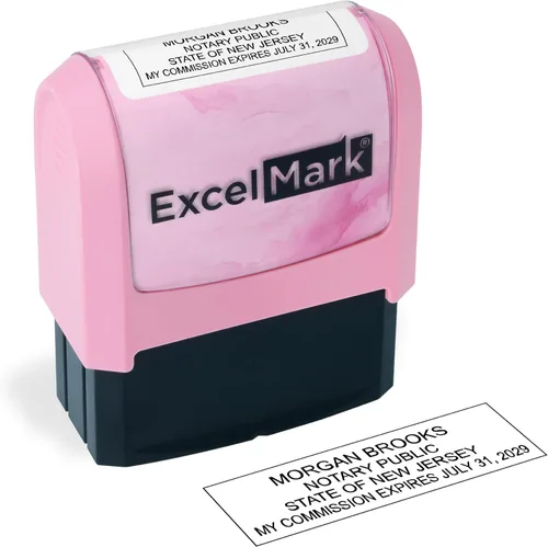 Miniatura 48 de ExcelMark Sello Notarial para los 50 Estados - Sello Oficial del Estado - Texas Negro