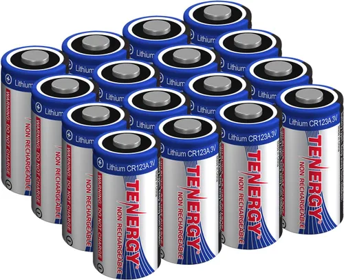 Miniatura 9 de Tenergy Batería de litio CR123A de 3V, baterías de celda CR123A de alto rendimiento de 1500mAh, baterías protegidas con PTC para cámaras