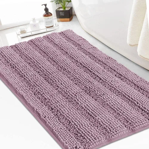 Miniatura 94 de Turquoize Alfombras de Baño de Chenilla Peludas Alfombra de Baño Antideslizante Gruesas Alfombras Peludas para Baño Chenilla Juego de Alfombra