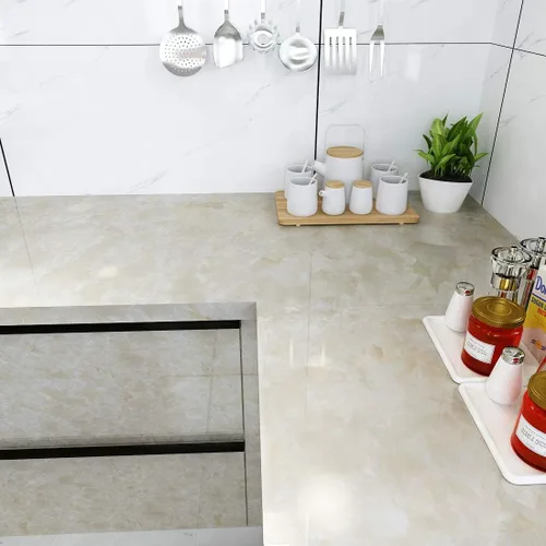 Miniatura 7 de YENHOME Papel de contacto de mármol para despegar y pegar, impermeable, 17.7 x 118 pulgadas, papel de contacto de mármol beige para encimeras