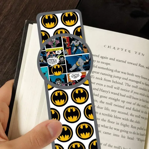Miniatura 3 de Batman Comic Pattern - Juego de 3 marcadores laminados brillantes