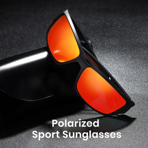 Miniatura 2 de Cyxus Polarized TR90 Cycling Sunglasses Men Women Rectangle Glasses Running Fishing Bike Baseball Sport Golf Driving 1070 Marco 4-mate Lente