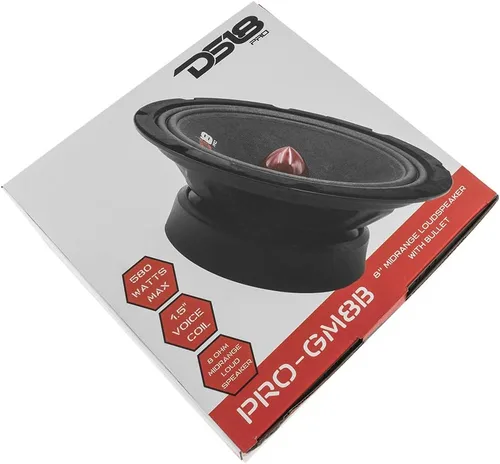 Miniatura 6 de DS18 PRO-GM8B - Altavoz de 8 pulgadas, rango medio, bala de aluminio roja, 580 W máximo, 190 W RMS, 8 ohmios, altavoces de puerta de audio de alta