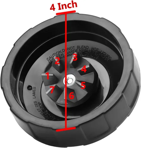 Miniatura 5 de Piezas de repuesto Ninja Blender – Cuchilla de licuadora Ninja de grado premium de 7 aletas para vasos de licuadora Ninja – Rodamiento nuevo