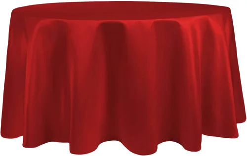 Miniatura 35 de Ultimate Textile Mantel redondo de satén nupcial de 60 pulgadas, se adapta a mesas de menos de 60 pulgadas de diámetro, berenjena morado berenjena