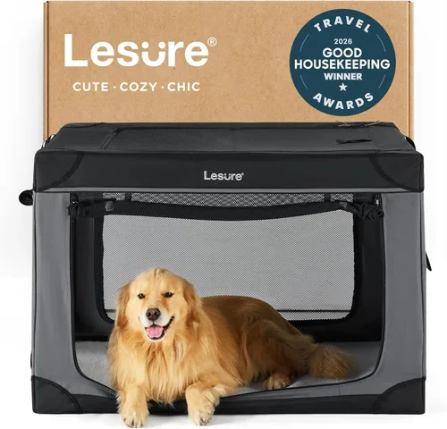 Miniatura 15 de Lesure Shown on TODAY Show Jaula Suave Plegable para Perros - Jaula de Viaje Portátil de 30 Pulgadas para Perros Medianos Interior y Exterior