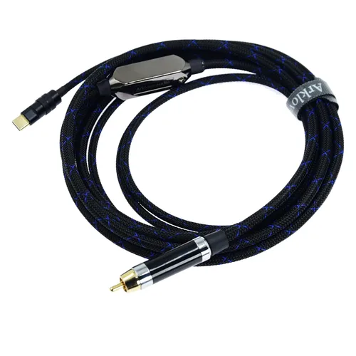 Miniatura 6 de Arklove Cable USB c a coaxial macho tipo c a interfaz de audio coaxial digital RCA hembra adaptador de cable spdif para amplificador de sonido DSD64