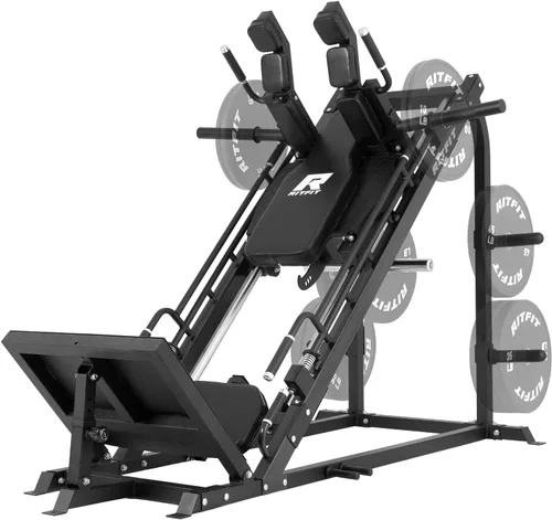 Miniatura 10 de RitFit Máquina de sentadillas 3 en 1 para gimnasio en casa, capacidad de 1500 libras, diseño compacto que ahorra espacio con múltiples ángulos