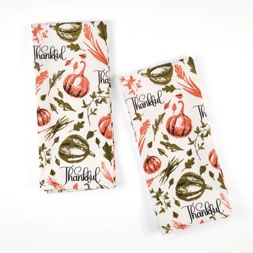 Miniatura 11 de The Fine Living Co. - Juego de 2 toallas de cocina 100% algodón, 18 x 28 pulgadas, toallas de cocina con estampado ornamental, toallas de mano