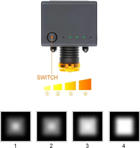 Miniatura 3 de Cabeza 3W para gafas con clip óptico tipo + caja de almacenamiento (3W)