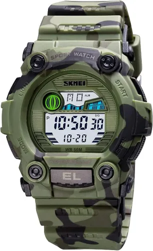 Miniatura 2 de CakCity Reloj deportivo de camuflaje para niños impermeable digital electrónico militar con alarma luminosa cronómetro relojes infantiles de 3 a 10