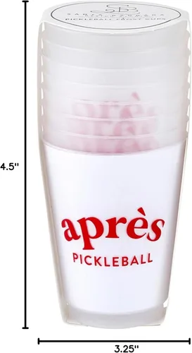 Miniatura 4 de Santa Barbara Design Studio Paquete de vasos de plástico reutilizables para fiestas, 8 unidades, 16 onzas, Pickleball