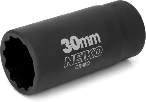 Miniatura 5 de NEIKO 02526A 35mm Enchufe 1/2" Accionamiento Juego de Enchufe de Impacto Profundo Enchufe de Eje y Tuerca de Eje 12 Puntos Cromo Molibdeno