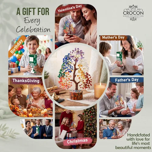 Miniatura 6 de El árbol de cristal original de 7 chakras, regalo de cumpleaños para mujeres, árbol de la vida de cristal curativo para hermana, regalos de 001