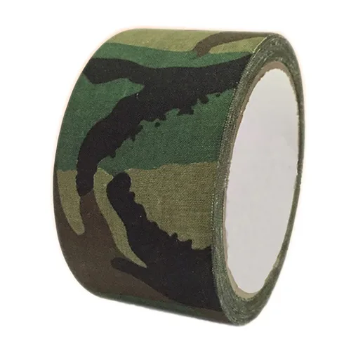 Miniatura 11 de Cinta adhesiva protectora de camuflaje de 5 cm x 5 m, cinta de camuflaje impermeable y elástica, cinta de envoltura para acampar al aire libre