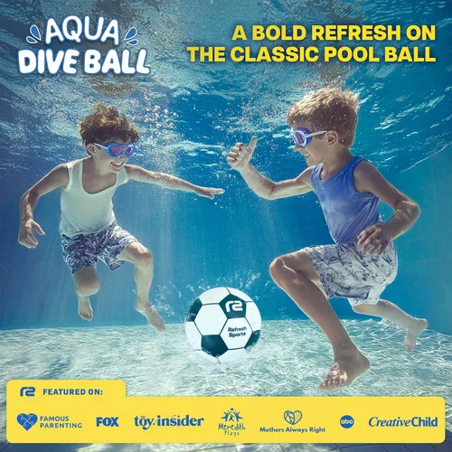 Miniatura 2 de Aqua Dive - Pelota de fútbol para niños de 8 a 12 años, juego de pelota al aire libre para niños, patada, pase o atrapa, juguetes acuáticos ideales