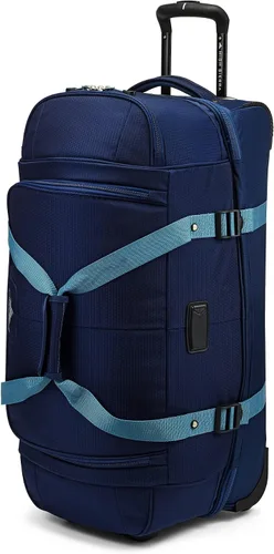 Miniatura 4 de High Sierra Fairlead - Bolsa de viaje portátil de poliéster de 34 pulgadas con ruedas y mango telescópico empotrado, color grisazul, Azul marino