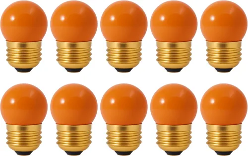 Miniatura 8 de OHLECTRIC Bombillas de luz nocturna, bombillas incandescentes rojas de cerámica (paquete de 10) – S11 bombilla regulable 7.5 W E26 base media 40