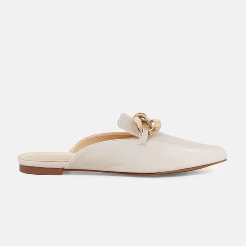 Miniatura 2 de Juliet Holy Mocasines planos para mujer, con puntera puntiaguda, sin espalda, sin cordones, con cadena de metal
