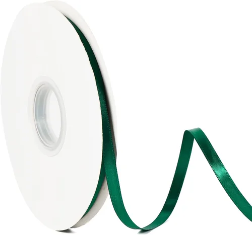 Miniatura 49 de Cinta de satén de color liso verde manzana de 1-1/2 pulgadas x 50 yardas, cinta de tela de poliéster de alta densidad de doble cara para envolver