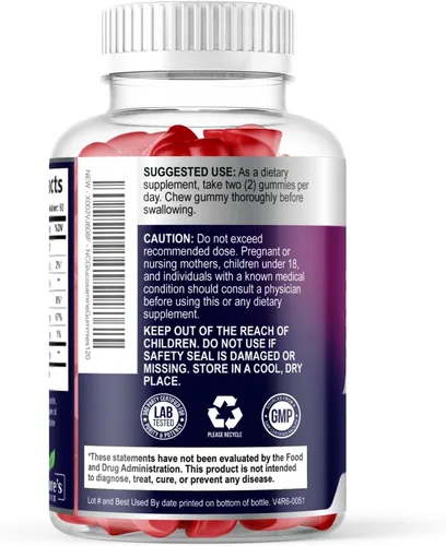 Miniatura 8 de Gomitas de apoyo articular – Suplemento de goma de glucosamina extra fuerte con vitamina E – Apoyo natural para la salud y flexibilidad