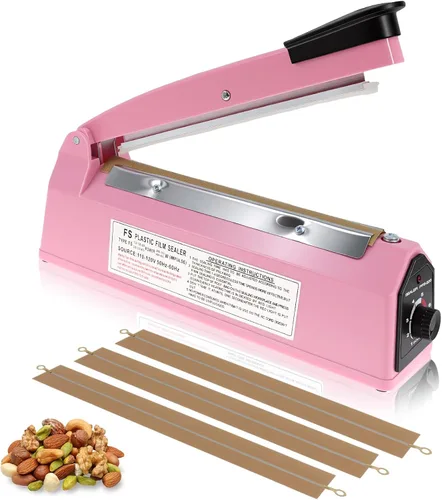 Miniatura 8 de 8 Inch Impulse Sealer, Manual Heat Sealer Machine for Mylar Bags, Shrink Wrap Bag Sealers Sealing Machine for Plastic PE PP Bags with 3 Free