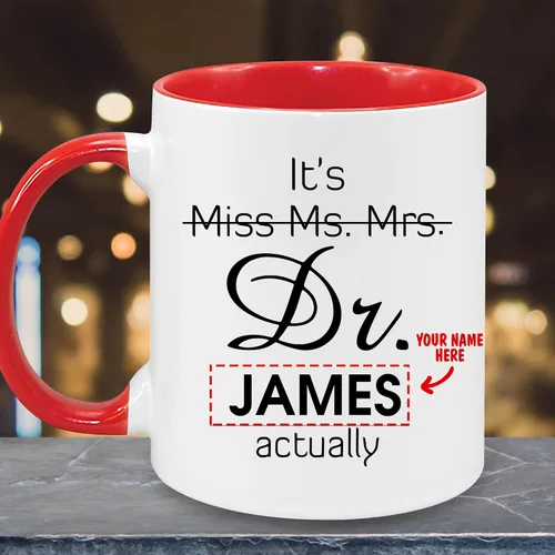 Miniatura 5 de Taza personalizada de realidad – Taza personalizada con nombre para graduación de doctorado, regalo de médico, divertida y perfecta para cumpleaños