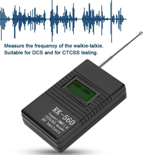 Miniatura 2 de Contador de frecuencia portátil de mano, prueba de radiofrecuencia precisa de frecuencia de 50MHz-2.4Ghz, con antena de una llave, conveniente