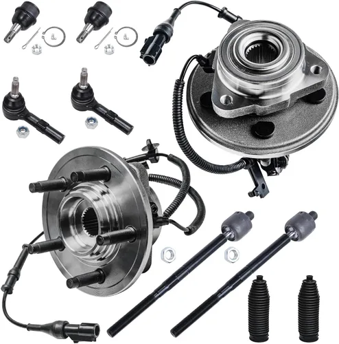 Miniatura 308 de Detroit Axle - Kit de nudillos de dirección delantera izquierda para Ford Edge Lincoln MKX 07-10, cojinete de rueda del lado del conductor, nudillo