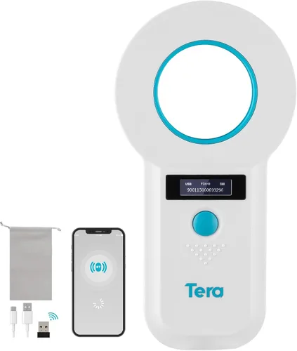 Miniatura 15 de Tera Lector de Microchip para Mascotas con Anillo D RFID Escáner de Identificación de Chips de Animales Portátil con Pantalla de Visualización OLED