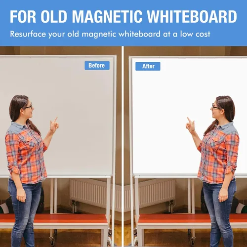 Miniatura 6 de HOMiDEK Pizarra blanca grande con respaldo magnético: hoja de escritura flexible de borrado en seco de 17 x 24, pizarra blanca extraíble