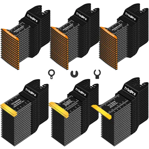 Miniatura 9 de Cuchillas de Herramienta Oscilante Cuchillas Multiherramienta - TrivdPro 50 piezas Juego de Cuchillas de Herramientas Múltiples Cuchillas de Sierra
