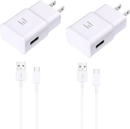 Miniatura 8 de Cargador rápido Andriod, cargador rápido tipo C con cable de carga rápida tipo C de 5 pies para Galaxy S10/S9/S8/S10e/S10+/S8+/S9+/Note 8 9 10 Negro