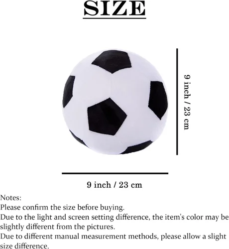 Miniatura 5 de zhidiloveyou Bola de fútbol de felpa de 9 pulgadas, regalo de fútbol de felpa para niños