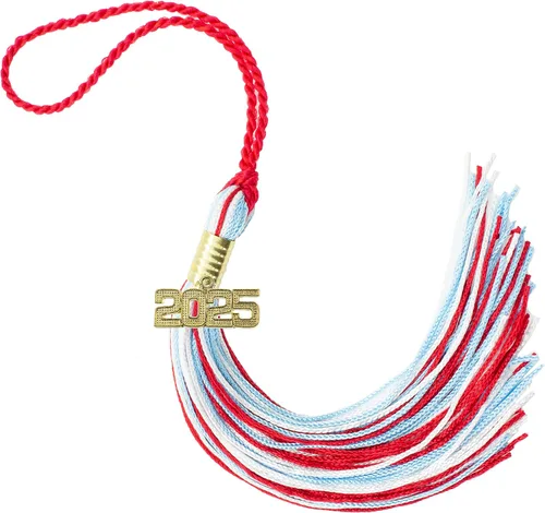 Miniatura 418 de Borla de graduación Aqua 2022, todos los colores escolares disponibles, fabricada en Estados Unidos